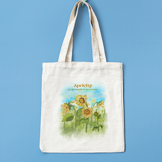 Apricity Sunflower Tote Bags